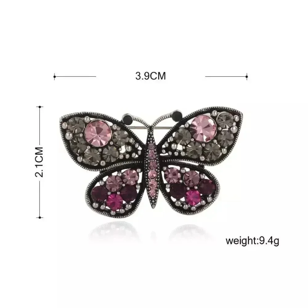VQ Rhinestones Butterfly Brooch